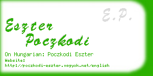 eszter poczkodi business card